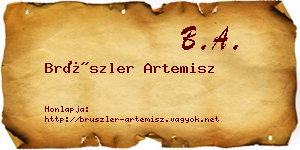 Brüszler Artemisz névjegykártya